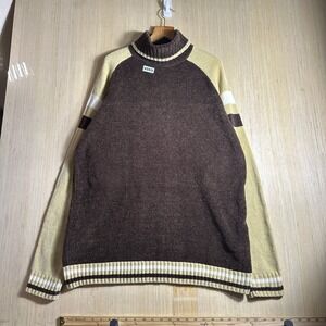 Vintage PJ Mark Pullover Sweater Mens XL Brown Acrylic Long Sleeve Neck Casual